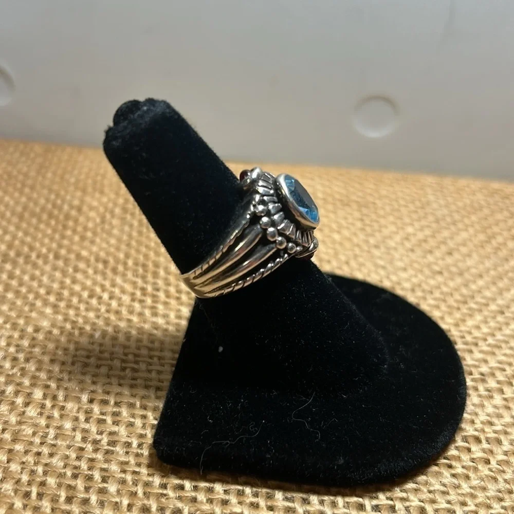 ⭐️⭐️Sterling Topaz/Ruby Ring⭐️⭐️